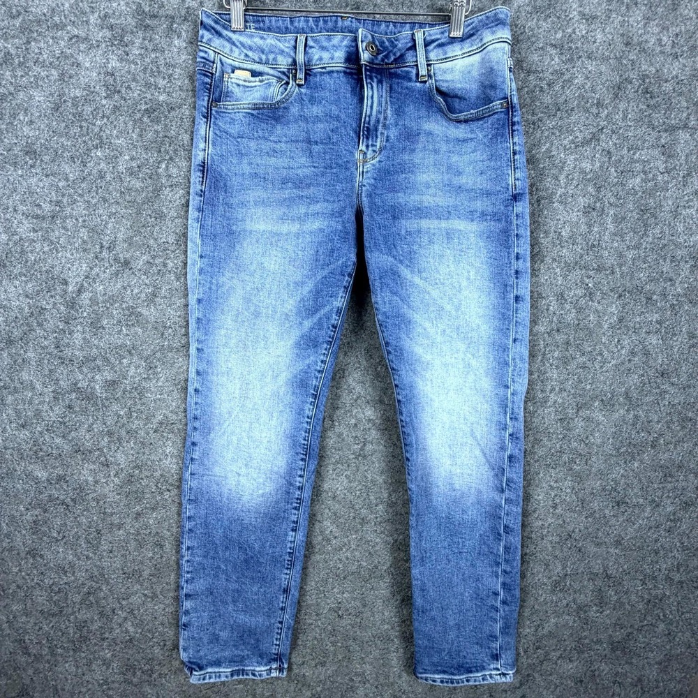 G-Star Raw Kate Boyfriend Jeans Women 29 Blue Denim Stretch Tapered Leg